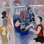 Gemälde Volleyball